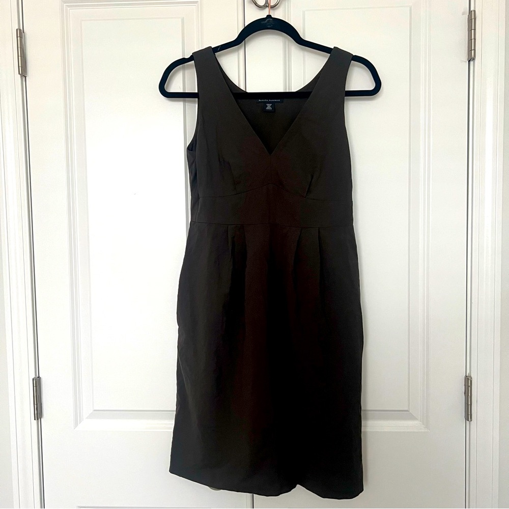 Dark brown sheath dress